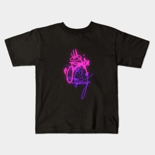 Graffiti Tag / Neon Letter Kids T-Shirt